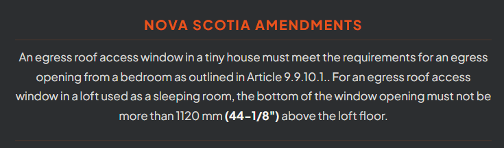 CodeCheck Nova Scotia Amendments section showing province-specific code changes applied to a query result